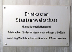 Briefkasten Staatsanwaltschaft Krefeld